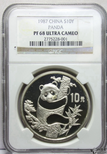 Lot82-81: NGC-PF68-1987年熊貓1盎司銀幣